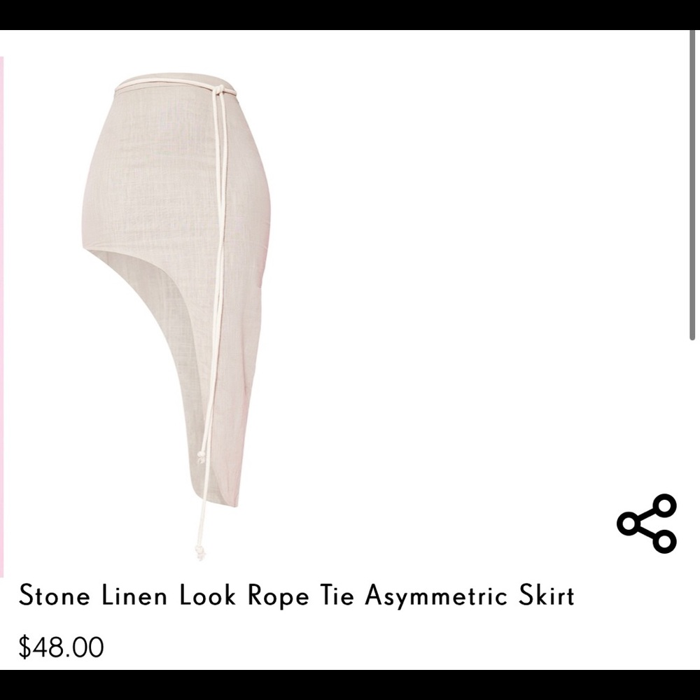 Linen skirt with rope